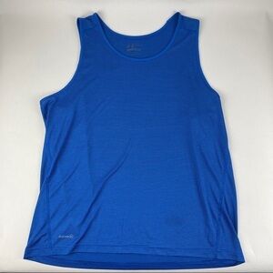 Russell Tank Top Womens Blue Striped Sleeveless